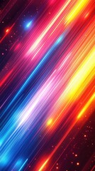 Aufkleber - Diagonal lines of light are streaking across a dark background