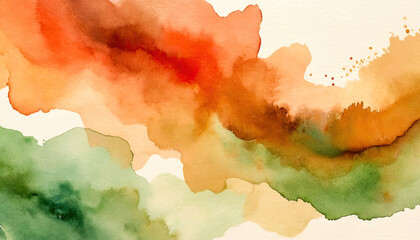 Wall Mural - Abstract Watercolor Background with Earth Tones