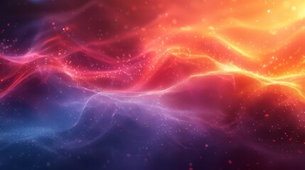 Wall Mural - vibrant and colorful abstract light waves are captured in beautiful, ethereal motion
