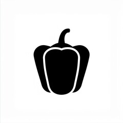 Sticker - pepper icon isolated on white