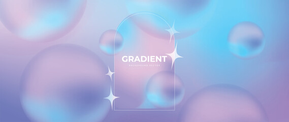 Wall Mural - abstract vibrant gradient mesh background vector. saturated colors blurred fluid texture for modern 