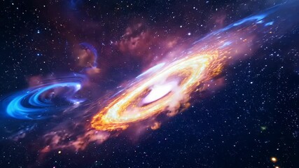 Wall Mural - Swirling galaxy in deep space. Cosmic phenomena. Universe exploration and astronomy concept. Travel through outer space. Science fiction