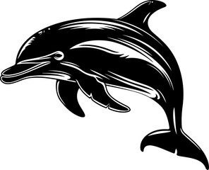 Dolphin silhouette clipart design illustration