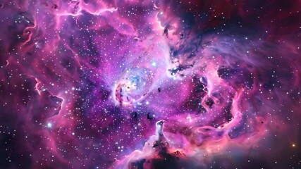 Wall Mural - Colorful cosmic nebula in deep space. Galaxy exploration and universe beauty. Moving through outer space. Banner, poster, wallpaper. Science fiction
