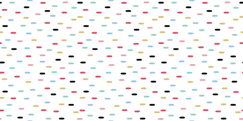 Aufkleber - Seamless identical and multi-colored dashes. Vector pattern of colored dashes.