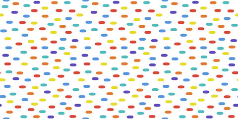 Poster - Pattern of colored lines. Seamless identical and multi-colored dashes.