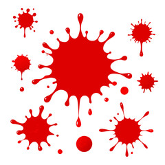 Wall Mural -  beautiful Bright red splatters are scattered