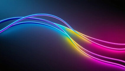 Wall Mural - A brightly colored string against a dark background. The colors are rich and vivid.