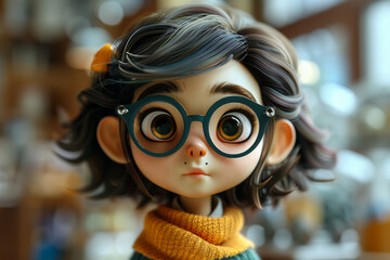 Poster - ai generated movie picture of funny cute cartoon character young person