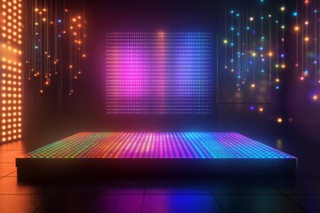 Aufkleber - Generated AI background with colorful glowing light and light trails