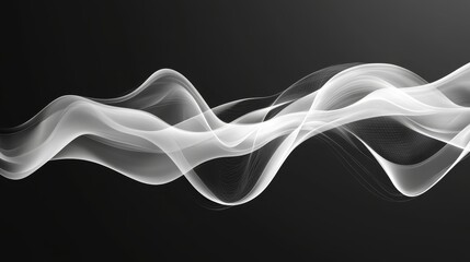Poster - the 3d realistic smoke caused by dust particles isolated on a black background shows smoke clouds, s