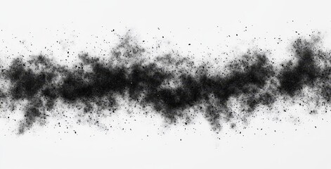 Poster - distressed black paint specks or dust and smudge speckles on white dirty urban grunge background tex