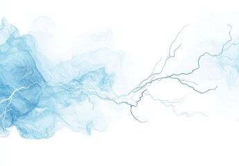 Poster - Isolated glowing lightning bolt on transparent background.