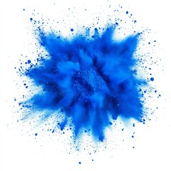 Sticker - Isolated blue powder explosion with transparent background