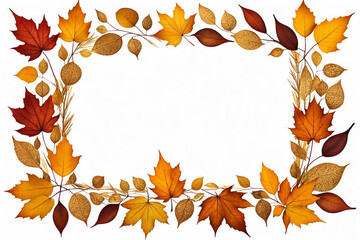 autumn leaves frame