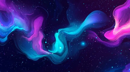 Aufkleber - Fire glow and cosmic vortex cartoon magic blast game with twirl interface and purple, green and blue attack items.