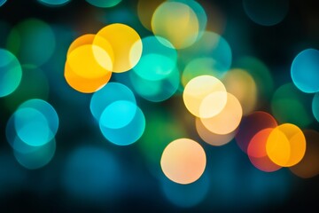 Poster - A bokeh effect of colors on a light abstract background of a nightlife scene
