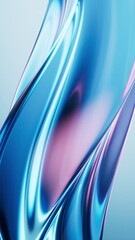 Poster - Flowing curve lines background, 3d rendering.