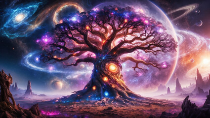 Poster - An enormous cosmic tree with galaxies on its branches