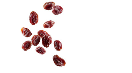 Wall Mural - A bunch of red grapes are scattered across a white background