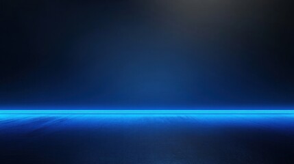 Wall Mural - blue line light shines on dark background