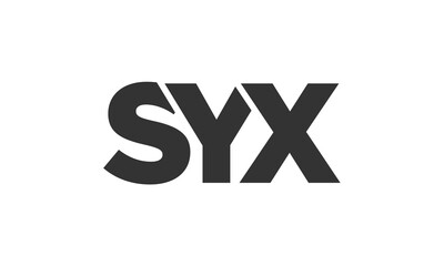 Poster - SYX logo design template with strong and modern bold text. Initial based vector logotype featuring simple and minimal typography. Trendy company identity.