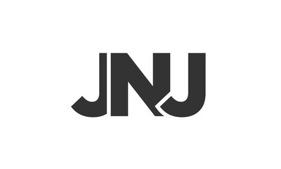 Poster - JNJ logo design template with strong and modern bold text. Initial based vector logotype featuring simple and minimal typography. Trendy company identity.