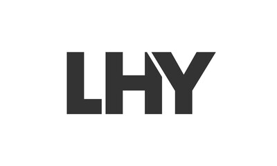 Poster - LHY logo design template with strong and modern bold text. Initial based vector logotype featuring simple and minimal typography. Trendy company identity.