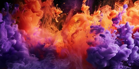 Wall Mural - this is a beautifully designed vibrant and colorful smoke abstract background art piece