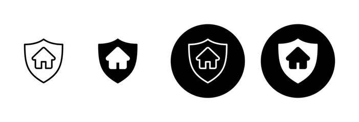 Home insurance icon vector isolated on white background. home protection icon