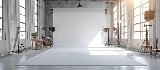 Wall Mural - Empty Photo Studio with Natural Light