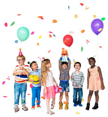 Poster - Kid's party png sticker, birthday celebration in transparent background