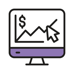 Poster - Get your hands on this flat icon of business analytics