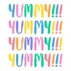 Canvas Print - Colorful Yummy! word set design element