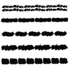 Poster - Brush stroke png black ink pattern