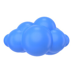 Canvas Print - 3d rendering png cloud sticker, cute collage element on transparent background