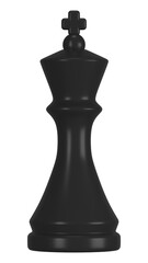 Canvas Print - King png chess piece clipart, 3D black graphic on transparent background