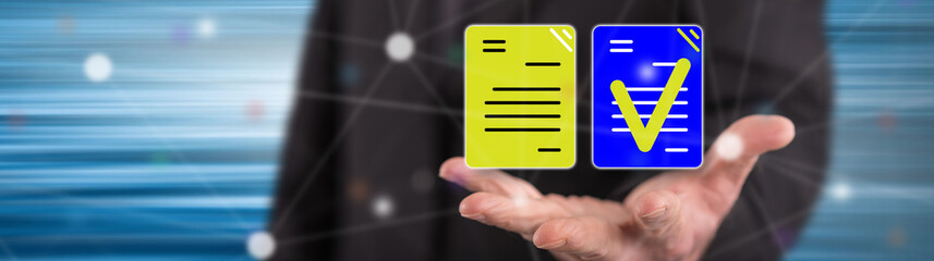 Wall Mural - Concept of document validation