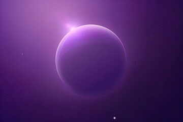 Poster - a purple gradient background with rounded edges, featuring a simple planet at the center of the scre