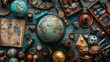 © Juan - Vintage globes and antique items on wooden table