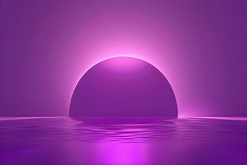 Poster - A purple gradient background with rounded edges, featuring a simple planet at the center of the screen. The purple color scheme creates an atmosphere reminiscent of space and cosmic beauty. It is perf