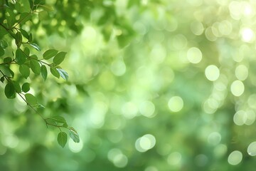 Wall Mural - Foliage growth with bright sunlight and a natural environment.