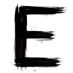 Poster - Alphabet E png grunge hand lettering typography