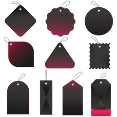 Canvas Print - Shopping badge png sticker, black printable clipart design set