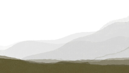 Poster - Mountains png border, transparent background, nature landscape with texture