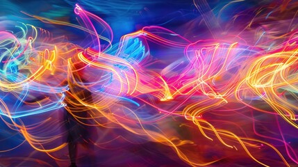 Wall Mural - Abstract Light Trails