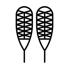 Sticker - Snowshoes line icon