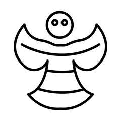 Wall Mural - Snow Angel line icon