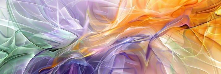 Wall Mural - vibrant abstract art featuring waves of flowing colorful smoke creating a dynamic and ethereal effec