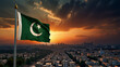 © Musrat Perveen - 14 August 1947 Pakistan day unique and beautiful banner 77th independence day of Pakistan background wallpaper illustration
